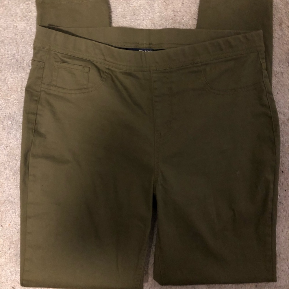 Stretch green jeggings